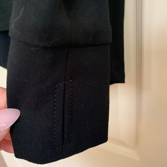 White House Black Market Black Zip Front Jacket sz 4 - Picture 4 of 8